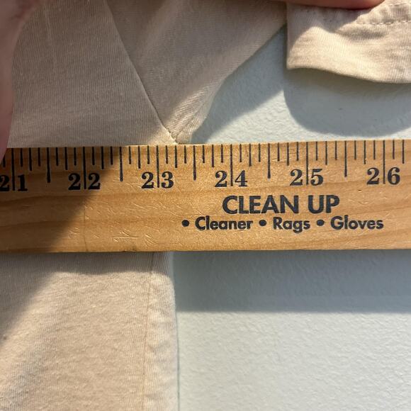 Vintage Garfield Shirt Large Beige Baseball Jersey Button Front Graphic 90s READ - Picture 15 of 16